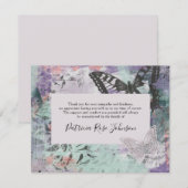 Creative Butterfly Funeral Memorial Bedankkaart (Voorkant / Achterkant)