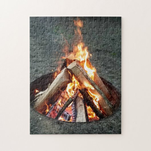 Creative camping fire campfire foto puzzel puzzel legpuzzel (Verticaal)