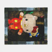 Creative Cartoon Character Light Installations Fleece Deken (Voorkant (Horizontaal))