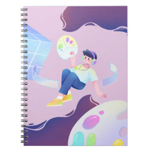Creative Cartoon Notitieboek - Pastel kleuren