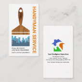 Creative City Silhouette Paint Brush Visitekaartje (Voorkant / Achterkant)