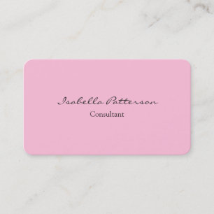 Creative Classiative Simple Pink Plain Unieke Visitekaartje