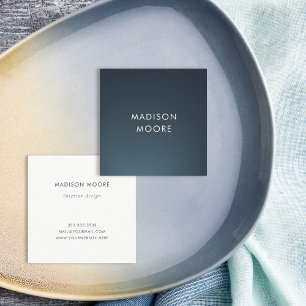 Creative Colorful Dark Blue Turquoise Gradient Vierkante Visitekaartje