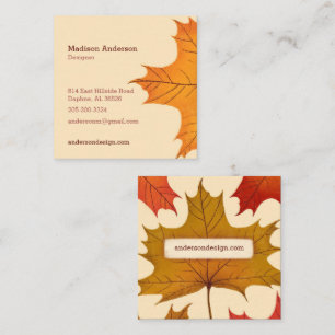 Creative Colorful Herfst Maple Leaf Visitekaartje
