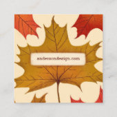Creative Colorful Herfst Maple Leaf Visitekaartje (Achterkant)