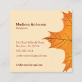 Creative Colorful Herfst Maple Leaf Visitekaartje (Voorkant)