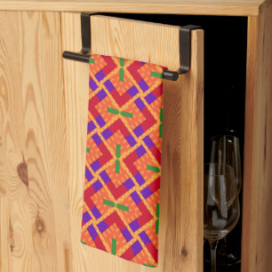 Creative Colorful Kente Pattern Kitchen Towel Theedoek
