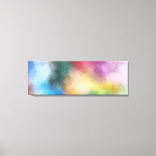 Creative Colorful Modern Abstract Art Yellow Red Canvas Afdruk