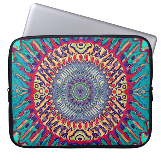 Creative Concentric Abstract Laptop Sleeve (Voorkant)