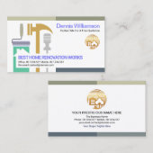 Creative Contractor Handyman Tools Construction Visitekaartje (Voorkant / Achterkant)