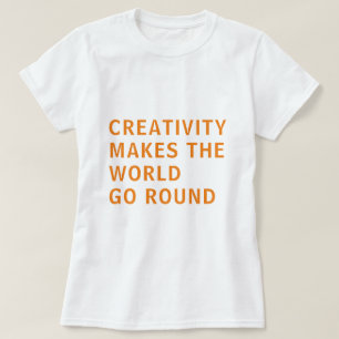 Creative Creatitivity-slogan Quote Oranje Typograf T-shirt