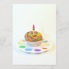 Creative Cupcake Birthday Party Invitation Kaart