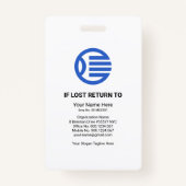 Creative Curvature Wave Press Photo ID Badge (Achterkant)