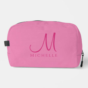 Creative Custom Typografie Naam Monogram Roze Toilettasje