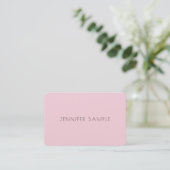 Creative Cute Design Pink Professional Plain Luxe Visitekaartje (Staand voorkant)