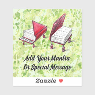 Creative Escape Limoen Splash met boek en piano Sticker