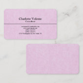 Creative Feminine Pink Trendy Plain Stijlvol Visitekaartje (Voorkant / Achterkant)