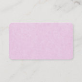 Creative Feminine Pink Trendy Plain Stijlvol Visitekaartje (Achterkant)