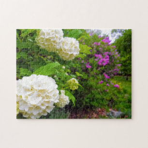 Creative flower tuin witte foto puzzel legpuzzel
