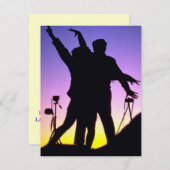 CREATIVE FUN COUPLE JUBILEUM PARTY INVITATION KAART (Voorkant / Achterkant)