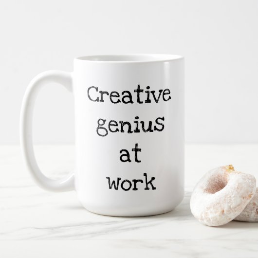 Creative Genius au travail Mug (Avec donut)