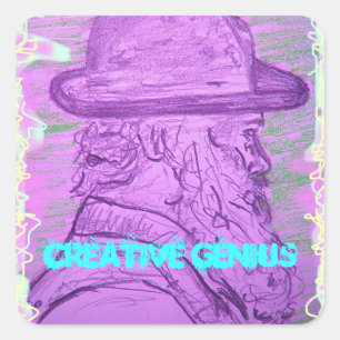 Creative Genius Vierkante Sticker
