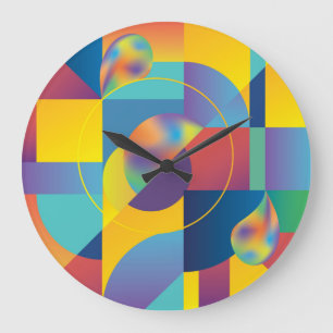 Creative Geometric: Abstract Hoesje. Grote Klok
