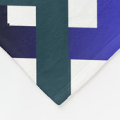 Creative geometry blue tones fleece deken (Hoek)