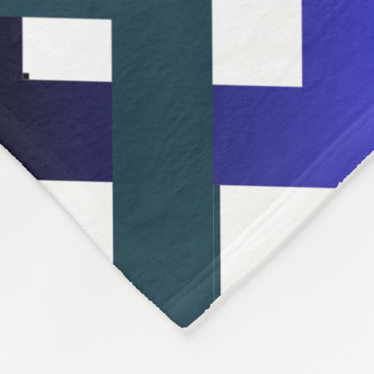Creative geometry blue tones fleece deken (Hoek)