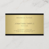 Creative Glam Design Modern Gold Luxe Plain Visitekaartje (Achterkant)