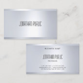 Creative Glamor Silver look Elegant Modern Plain Visitekaartje (Voorkant / Achterkant)