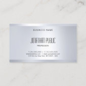 Creative Glamor Silver look Elegant Modern Plain Visitekaartje (Achterkant)