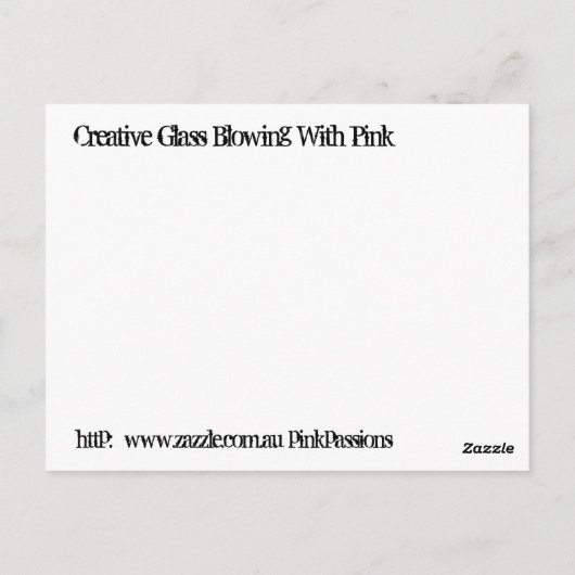 Creative Glass Bgloeien Briefkaart (Achterkant)