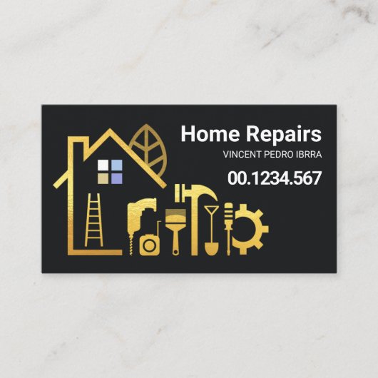 Creative Gold Building Tools Visitekaartje (Voorkant)