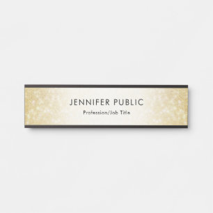 Creative Gold Glitter Moderne Sjabloon Elegant Deurbordje