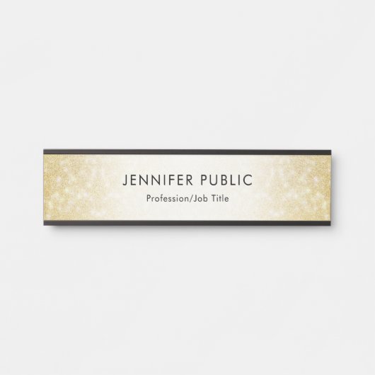Creative Gold Glitter Moderne Sjabloon Elegant Deurbordje (Voorkant)