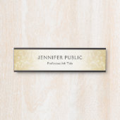 Creative Gold Glitter Moderne Sjabloon Elegant Deurbordje (Voorkant)