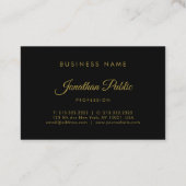 Creative Gold Handwrited Script Professional Chic Visitekaartje (Achterkant)