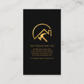 Creative Gold Handyman Tools Visitekaartje (Achterkant)