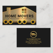 Creative Gold Home op bewegende wielen Visitekaartje (Voorkant / Achterkant)