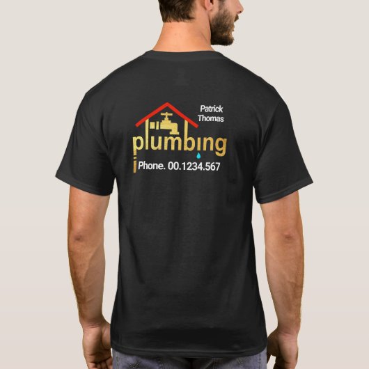 Creative Gold Home Plumbing Leap Leap T-shirt (Achterkant)