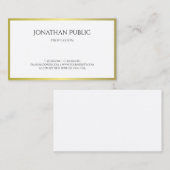 Creative Gold-look Modern Plain Professional Visitekaartje (Voorkant / Achterkant)