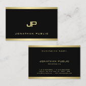 Creative Gold Monogrammed Plain Modern Elegant Visitekaartje (Voorkant / Achterkant)
