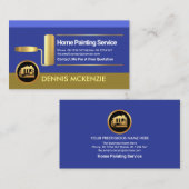 Creative Gold Roller Paint Brush Handyman Painter Visitekaartje (Voorkant / Achterkant)