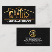 Creative Gold Rooftop Handyman Tools Visitekaartje (Voorkant / Achterkant)