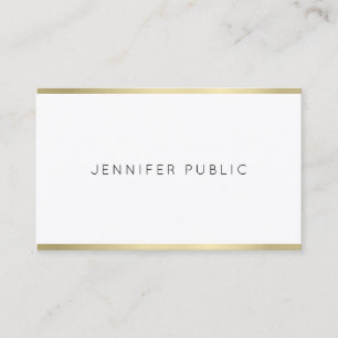 Creative Gold White Clean Design Professional bove Visitekaartje