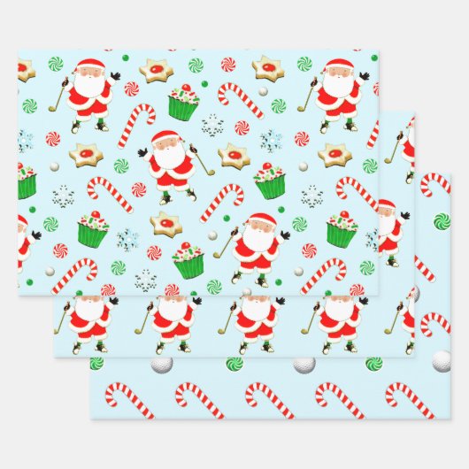 Creative Golf Kerstfeestdag Gift Inpakpapier Vel (Set)