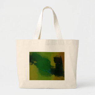 Creative Green Yellow Abstract Grote Tote Bag