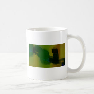 Creative Green Yellow Abstract Koffiemok