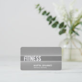 Creative Grey Personal Trainer Sport Visitekaartje (Staand voorkant)